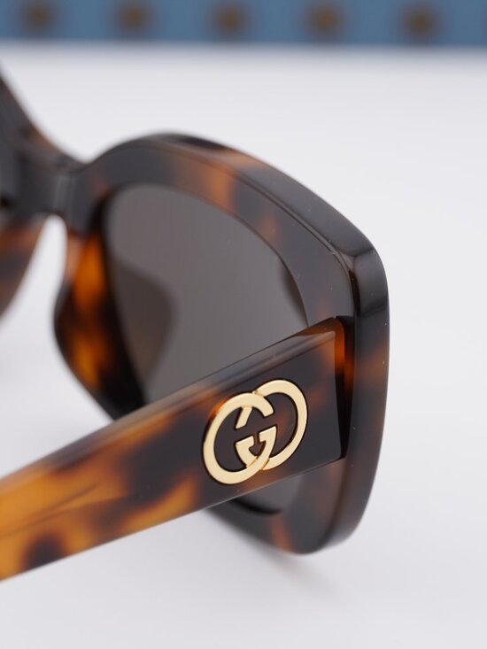 Gucci GG1979SK 002 Rectangle Sunglasses - Havana/Grey main image 11